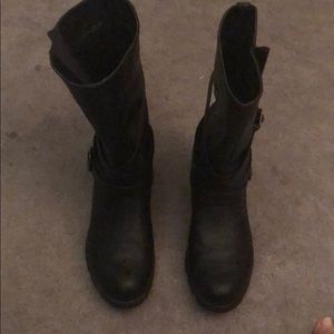 NEXA black motorcycle boots